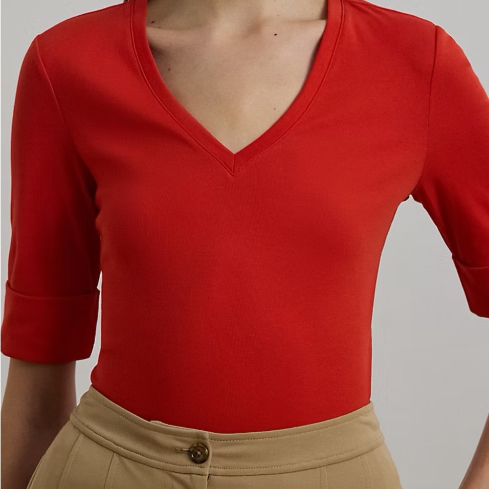 Lauren Ralph Lauren Elbow-Sleeve Top